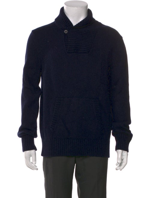 Vince Wool Mock Neck Polo Sweater