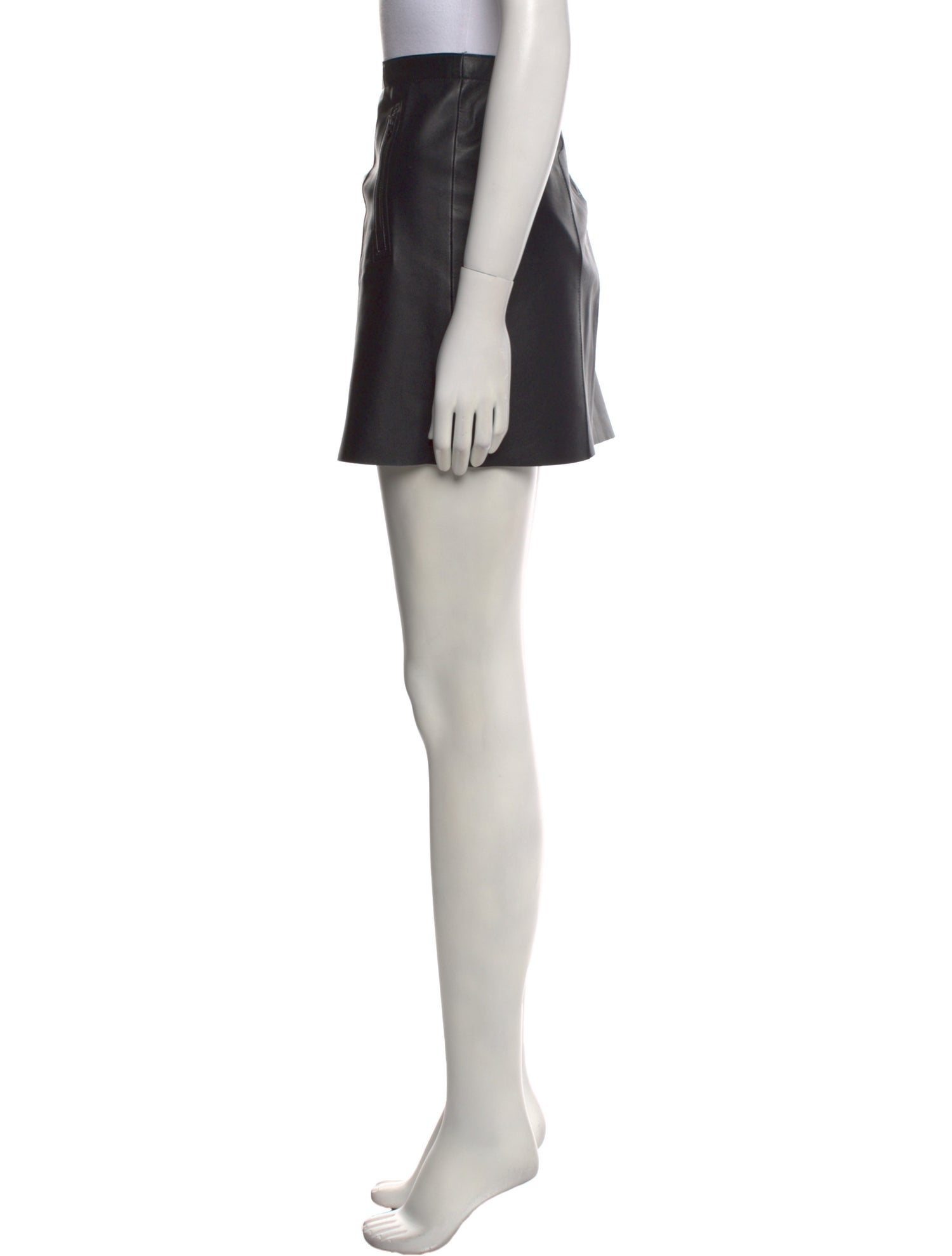 Vince Leather Mini Skirt