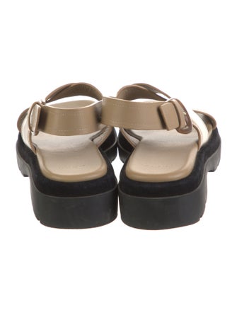 Vince Leather Leather Trim Embellishment Slingback Sandals