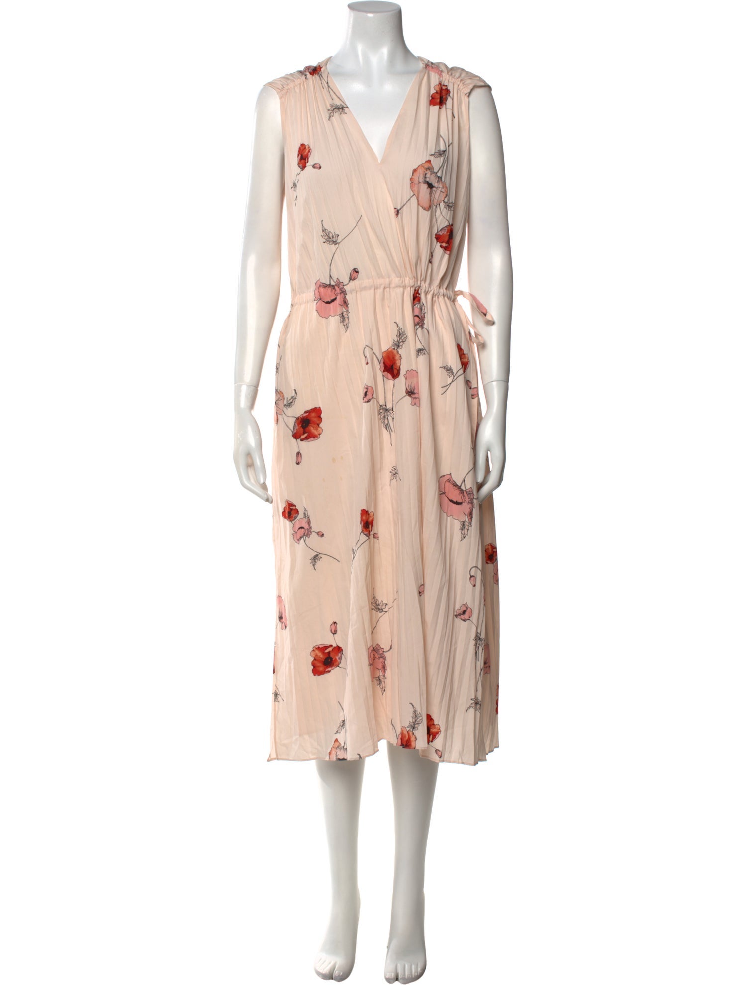 Vince Floral Print Long Dress