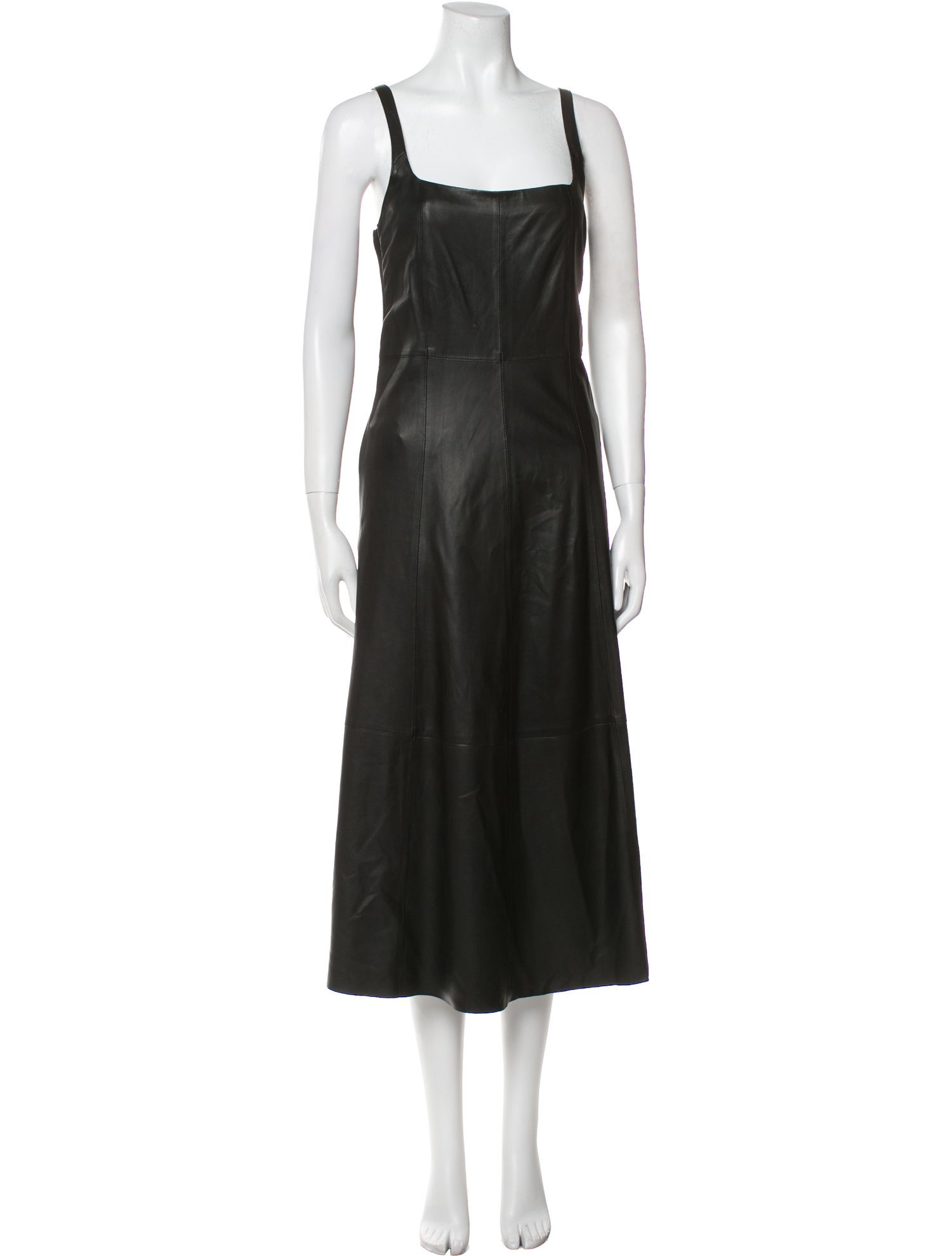 Vince Leather Long Dress