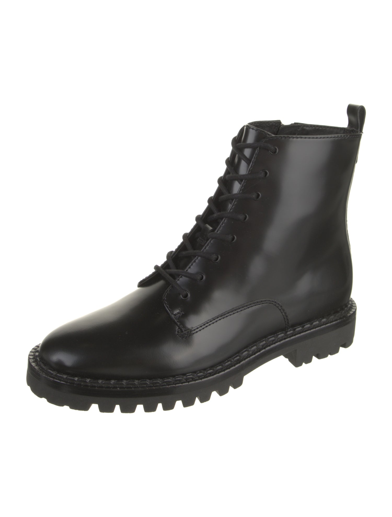 Vince Leather Combat Boots