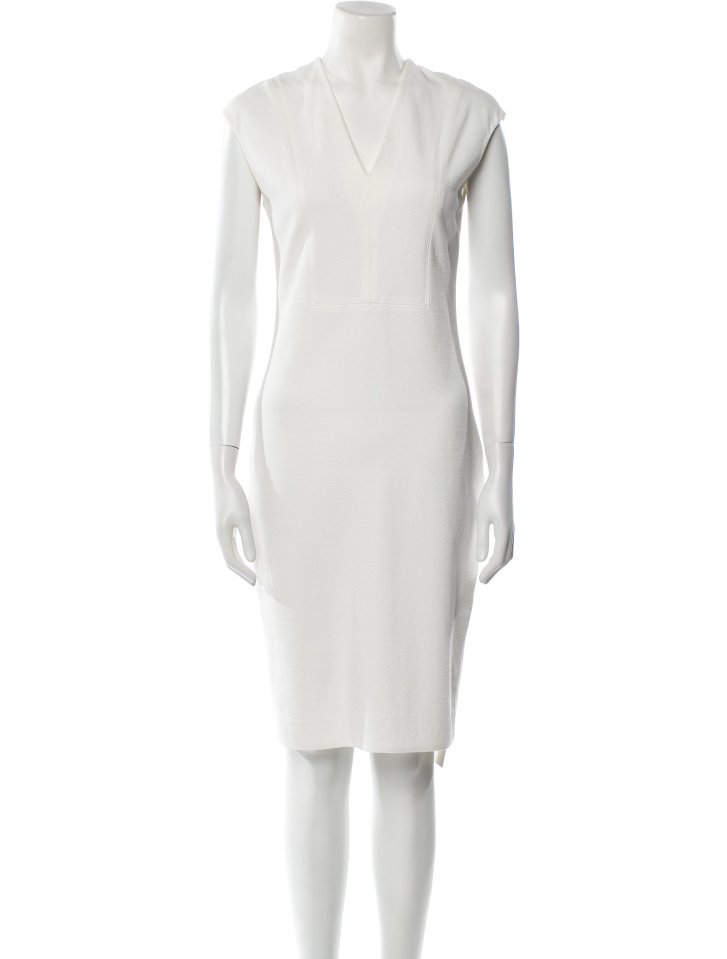 Vince V-Neck Knee-Length Dress