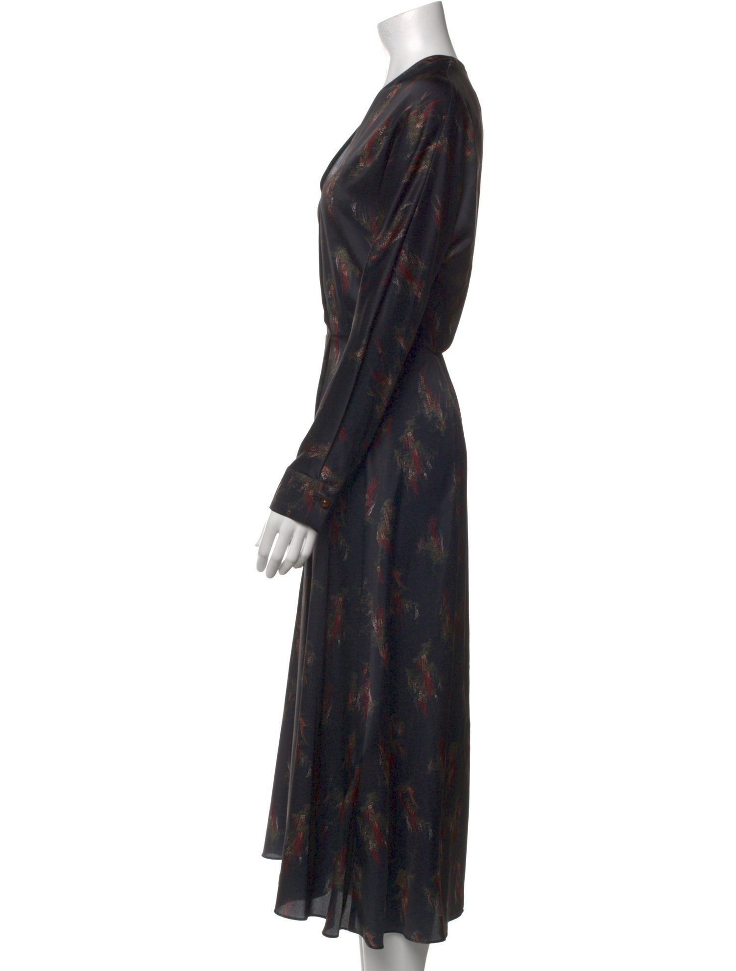 Vince Floral Print Long Dress