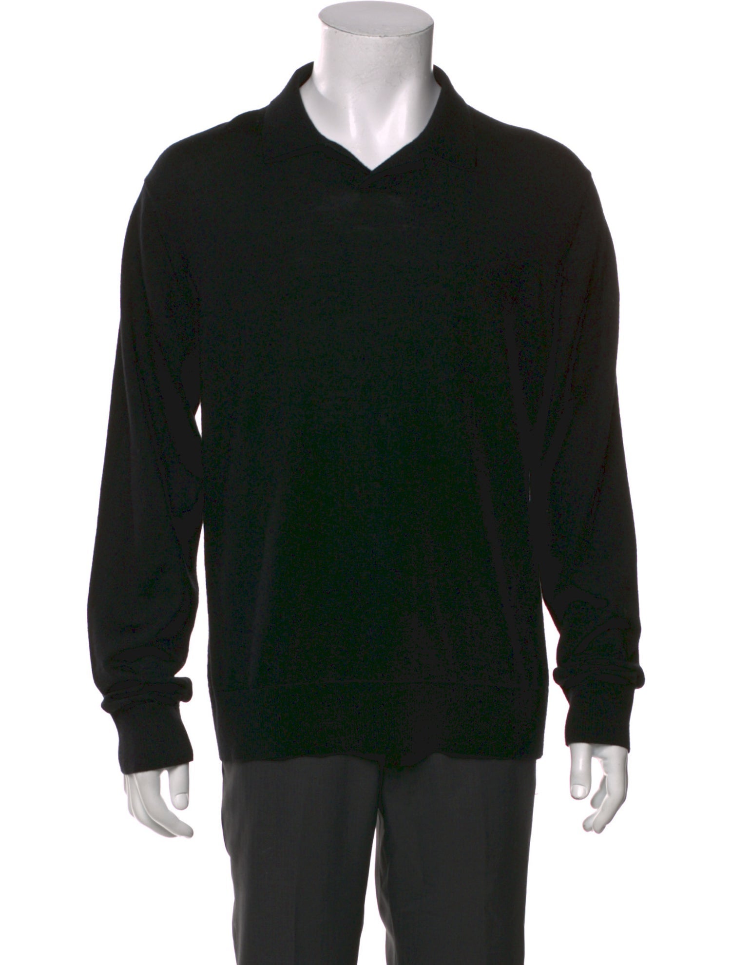 Vince Merino Wool V-Neck Polo Sweater