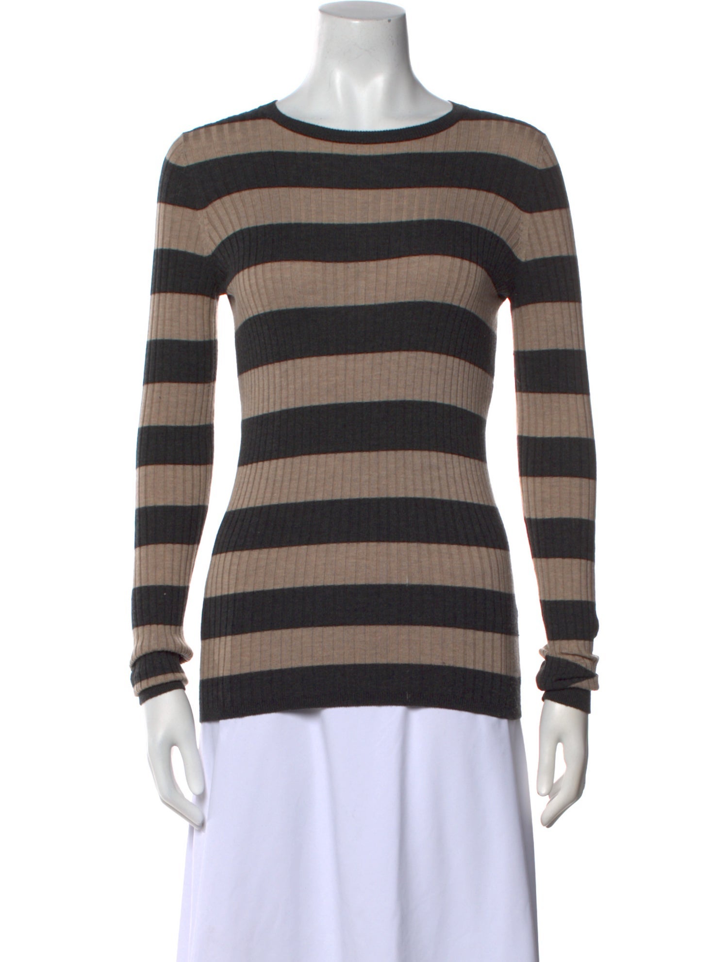 Vince Striped Bateau Neckline Sweater