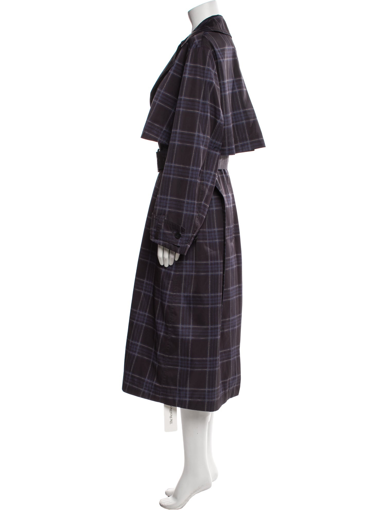 Vince Plaid Print Coat