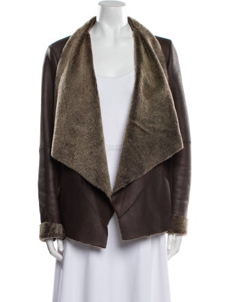 Vince Leather Fur Jacket