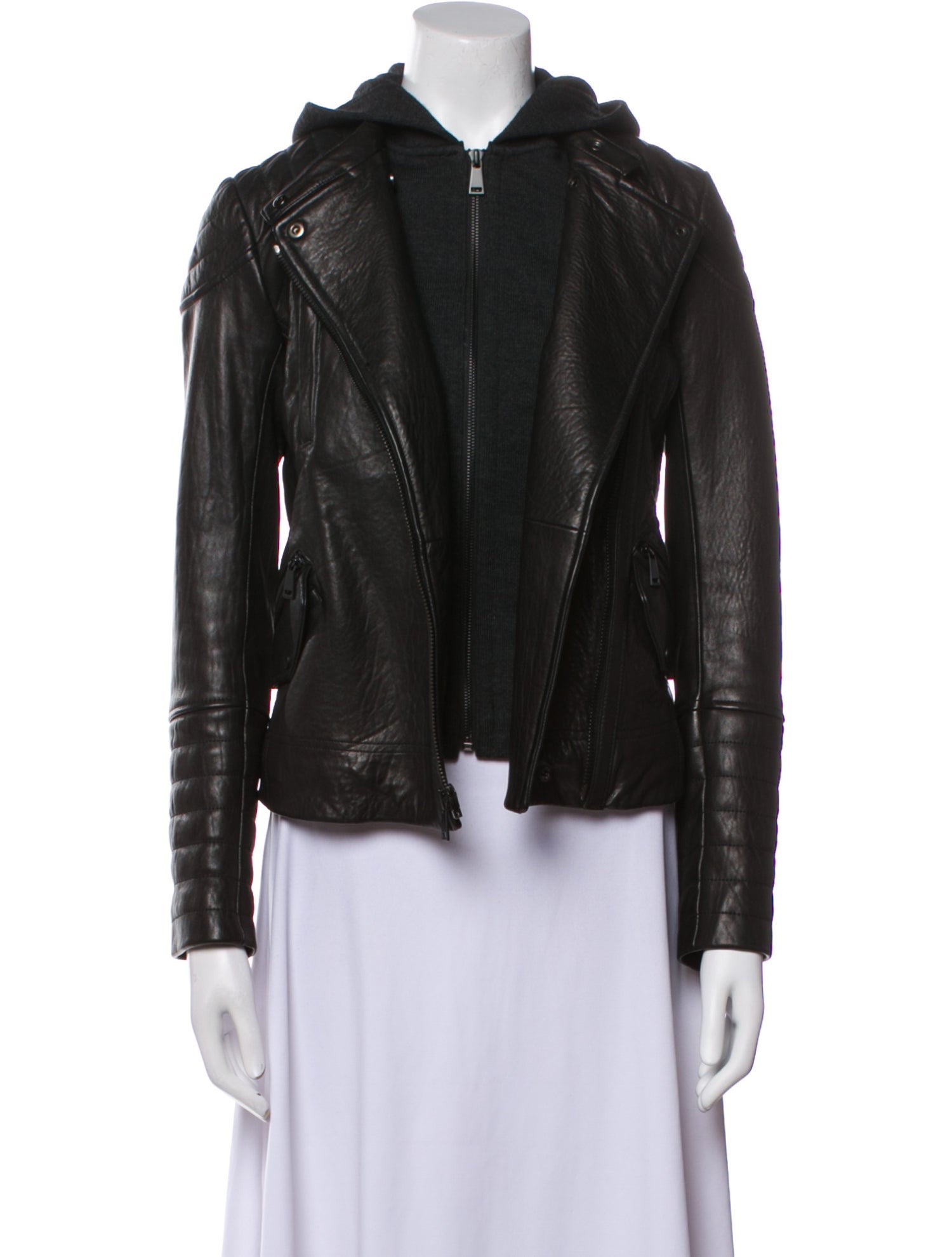 Vince Lamb Leather Biker Jacket