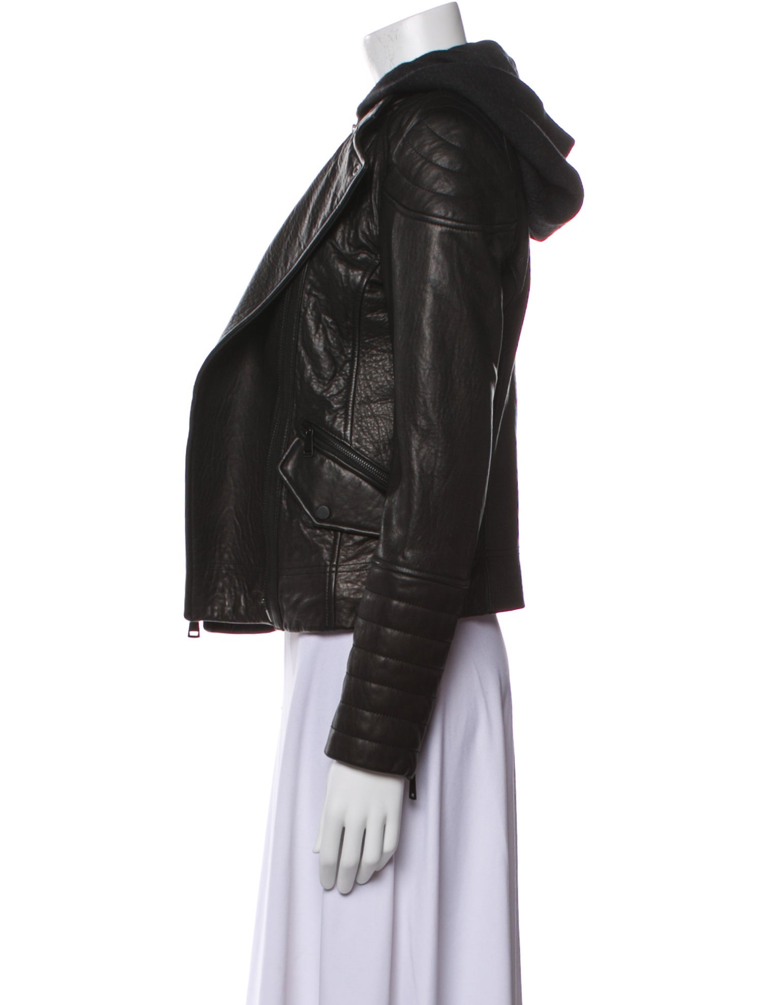 Vince Lamb Leather Biker Jacket