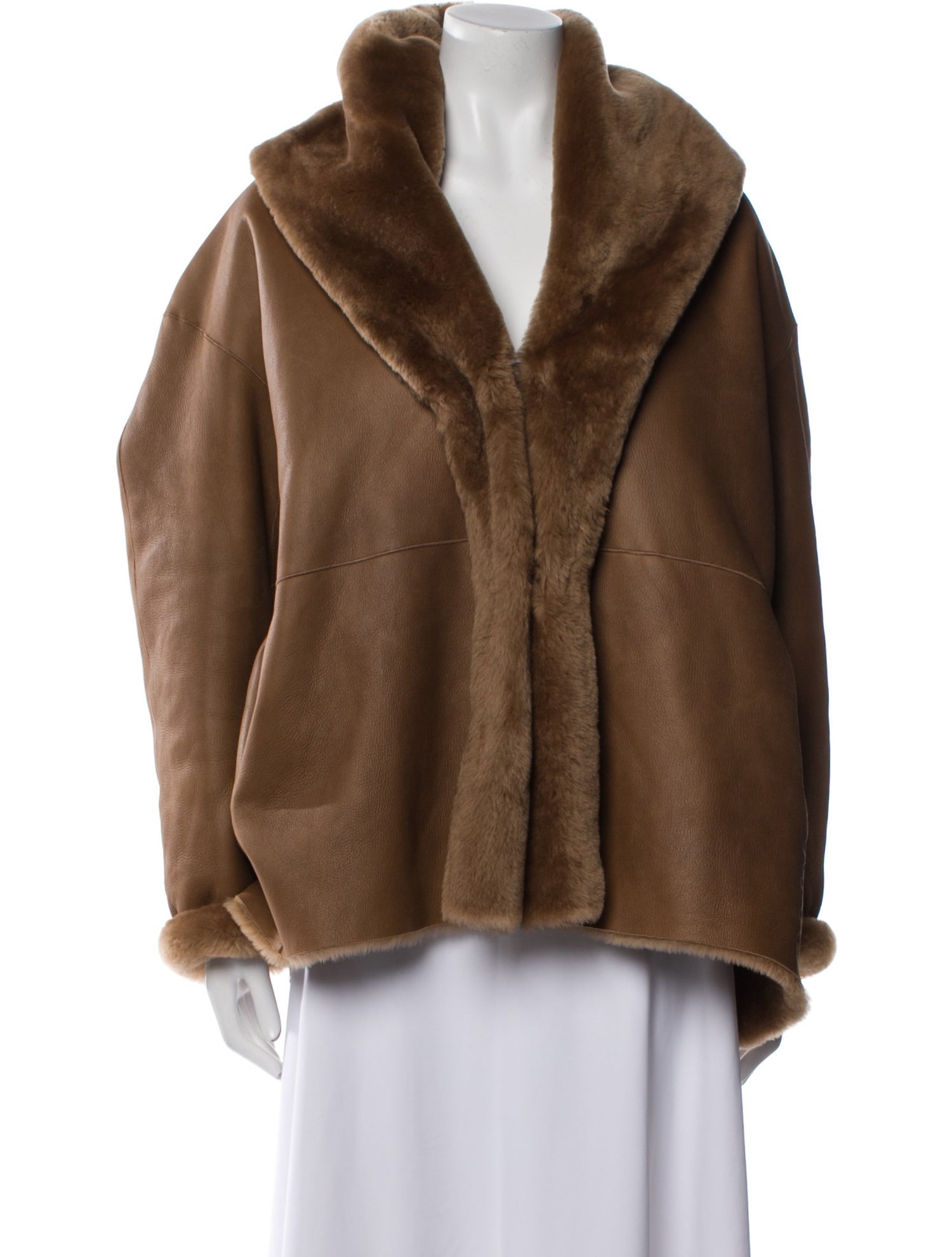 Vince Lambskin Faux Fur Coat