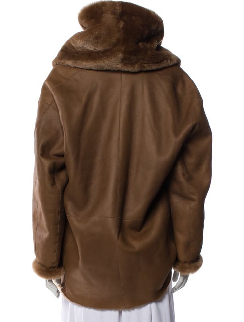 Vince Lambskin Faux Fur Coat