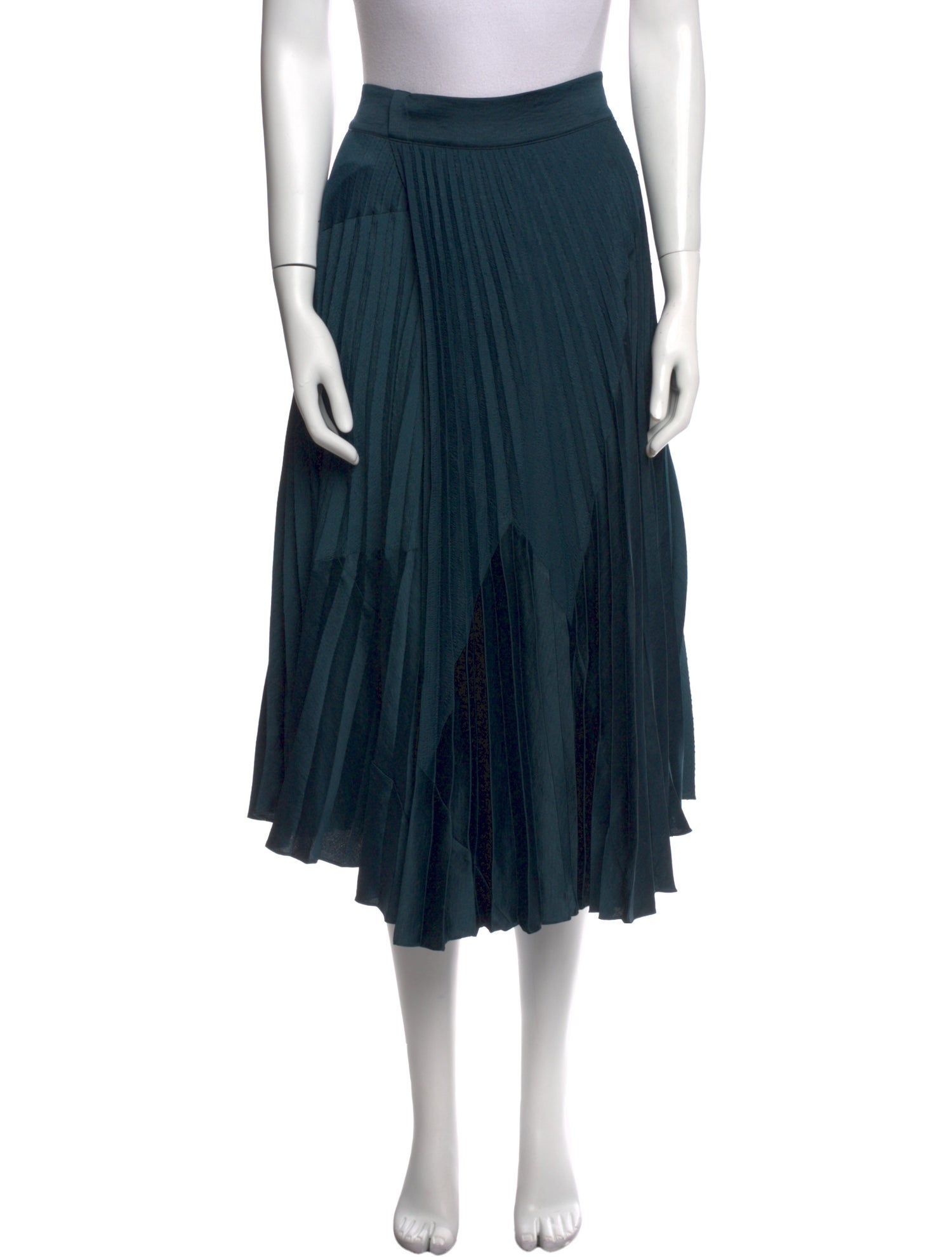 Vince Raw-Edge Trim Midi Length Skirt