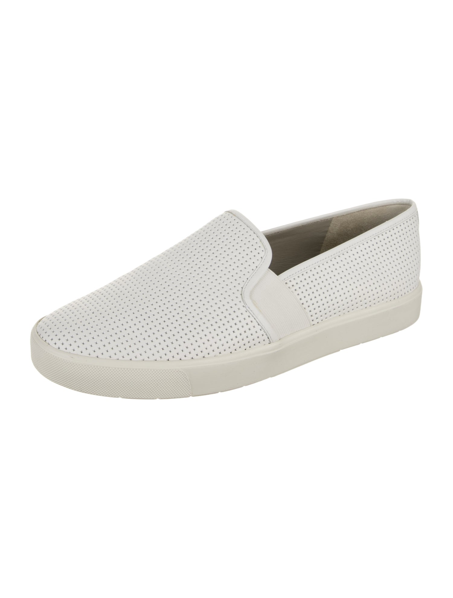 Vince Leather Eyelet Trim Loafers