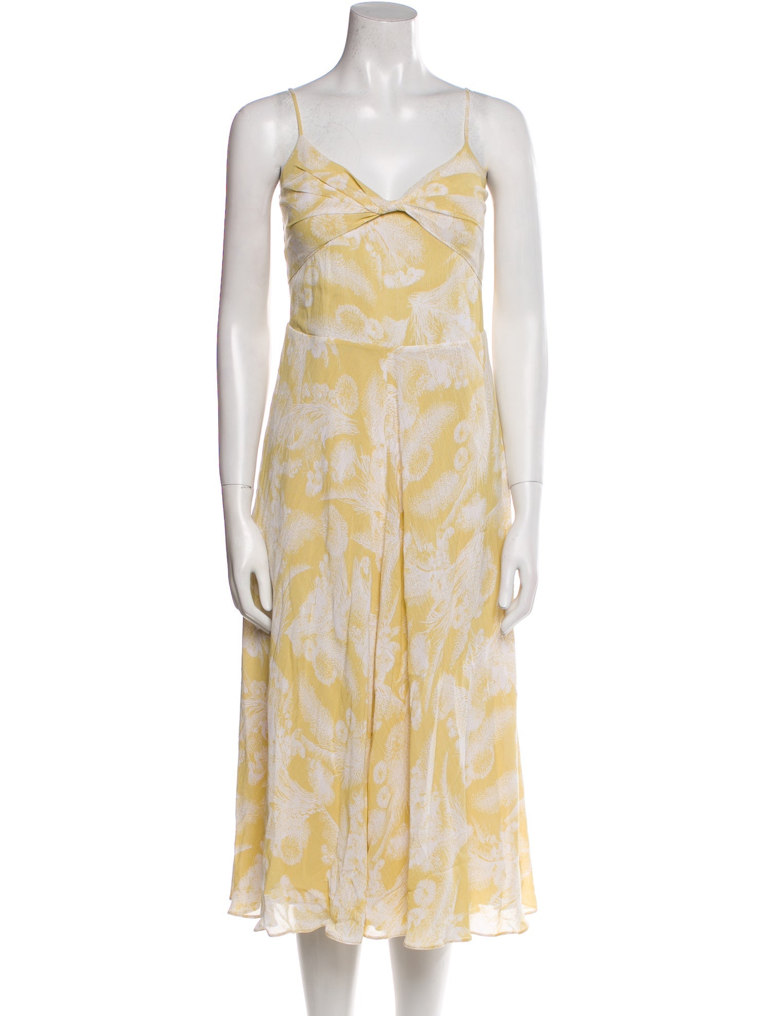 Vince Floral Print Midi Length Dress