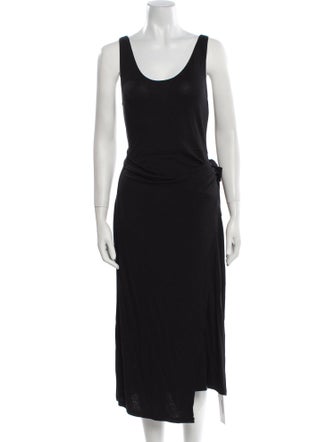 Vince Scoop Neck Midi Length Dress