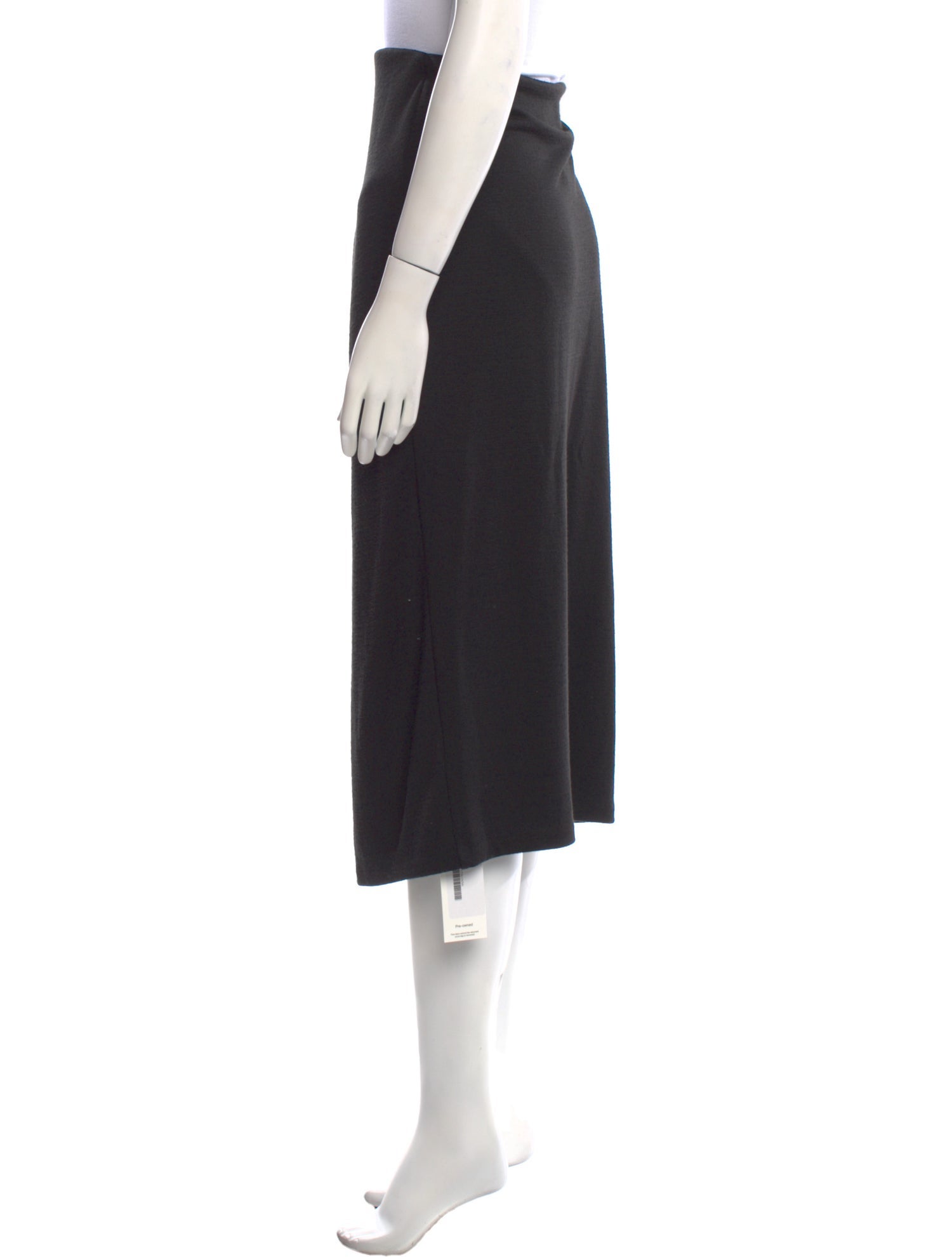 Vince Leather Trim Embellishment Midi Length Skirt