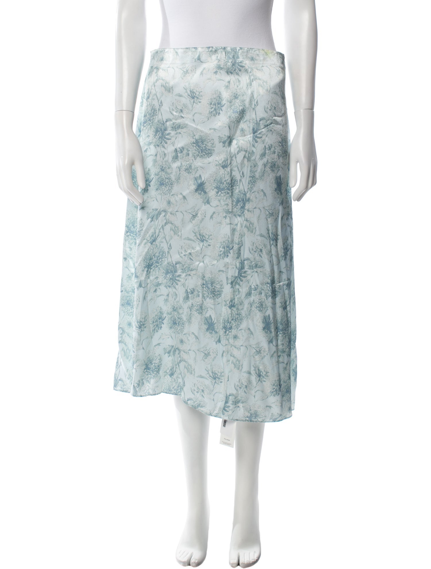 Vince Floral Print Midi Length Skirt