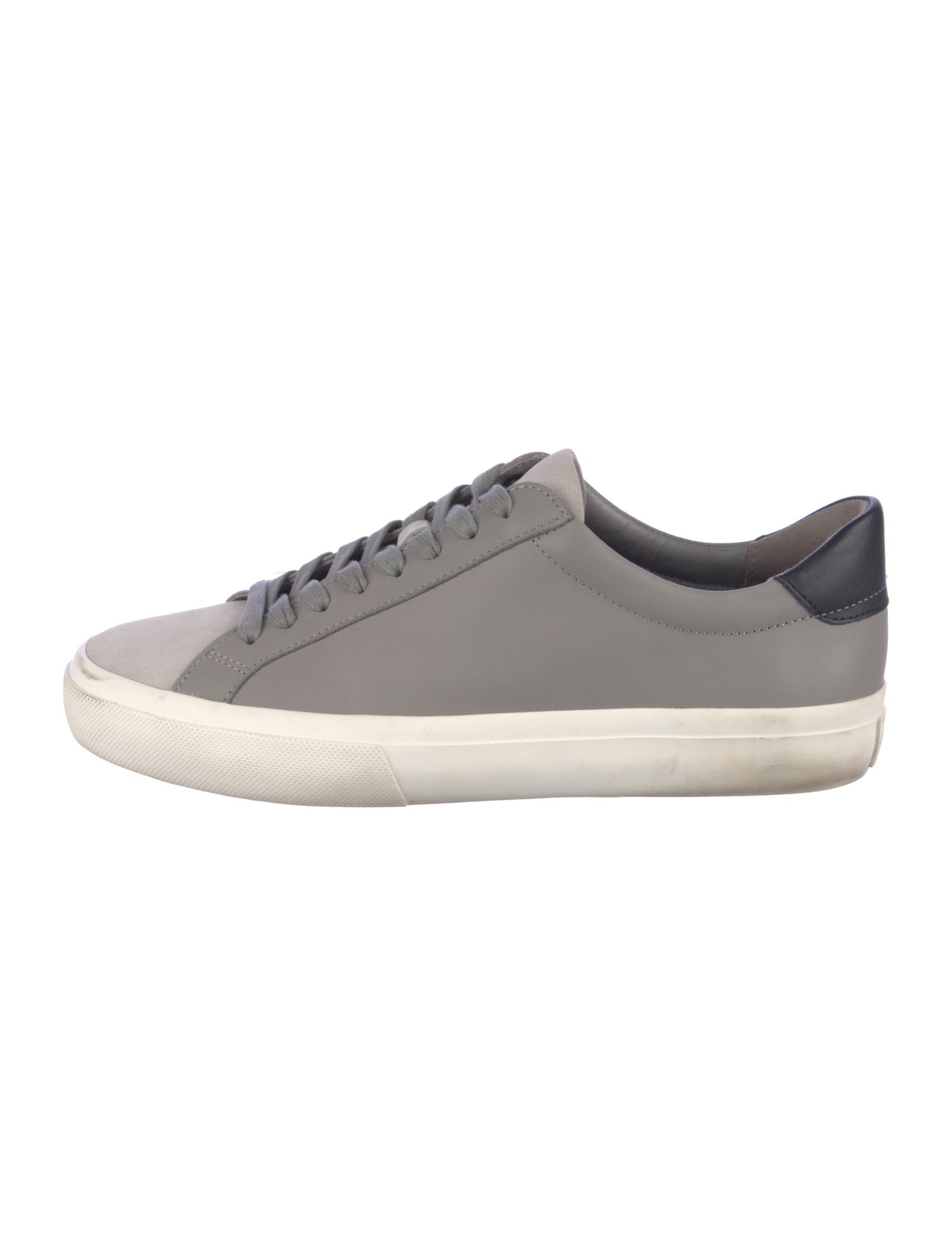 Vince Leather Colorblock Pattern Sneakers