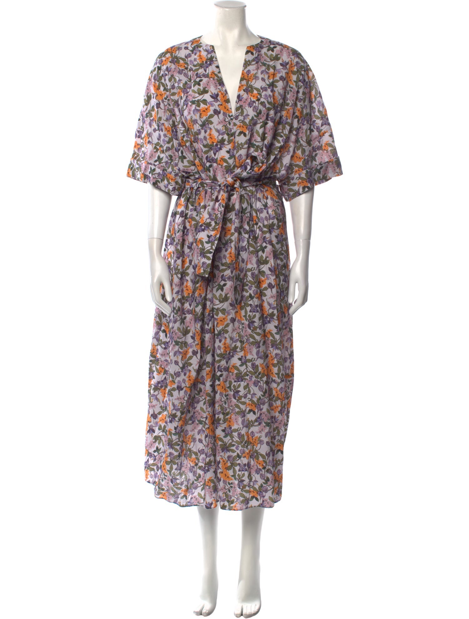 Vince Floral Print Long Dress