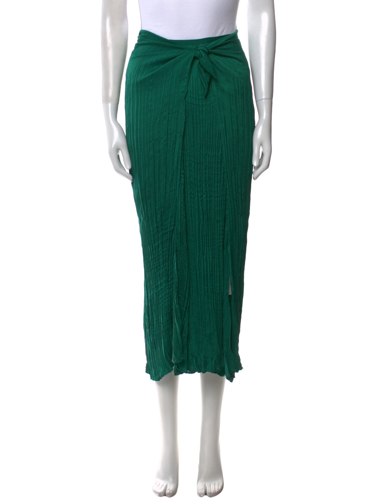 Vince Pleated Accents Midi Length Skirt