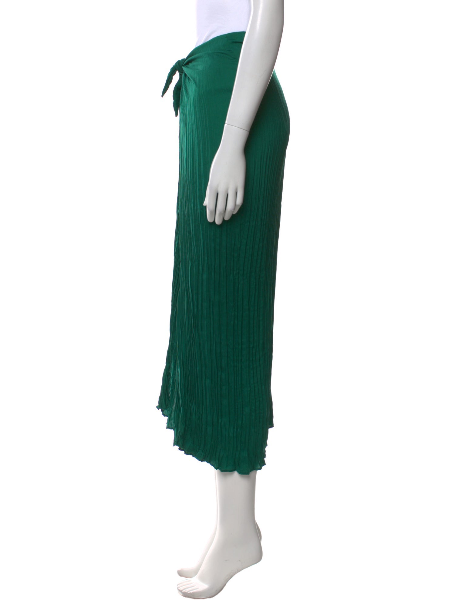 Vince Pleated Accents Midi Length Skirt