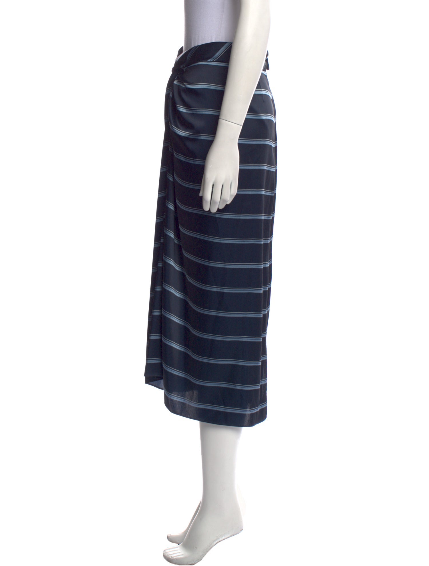 Vince Striped Midi Length Skirt