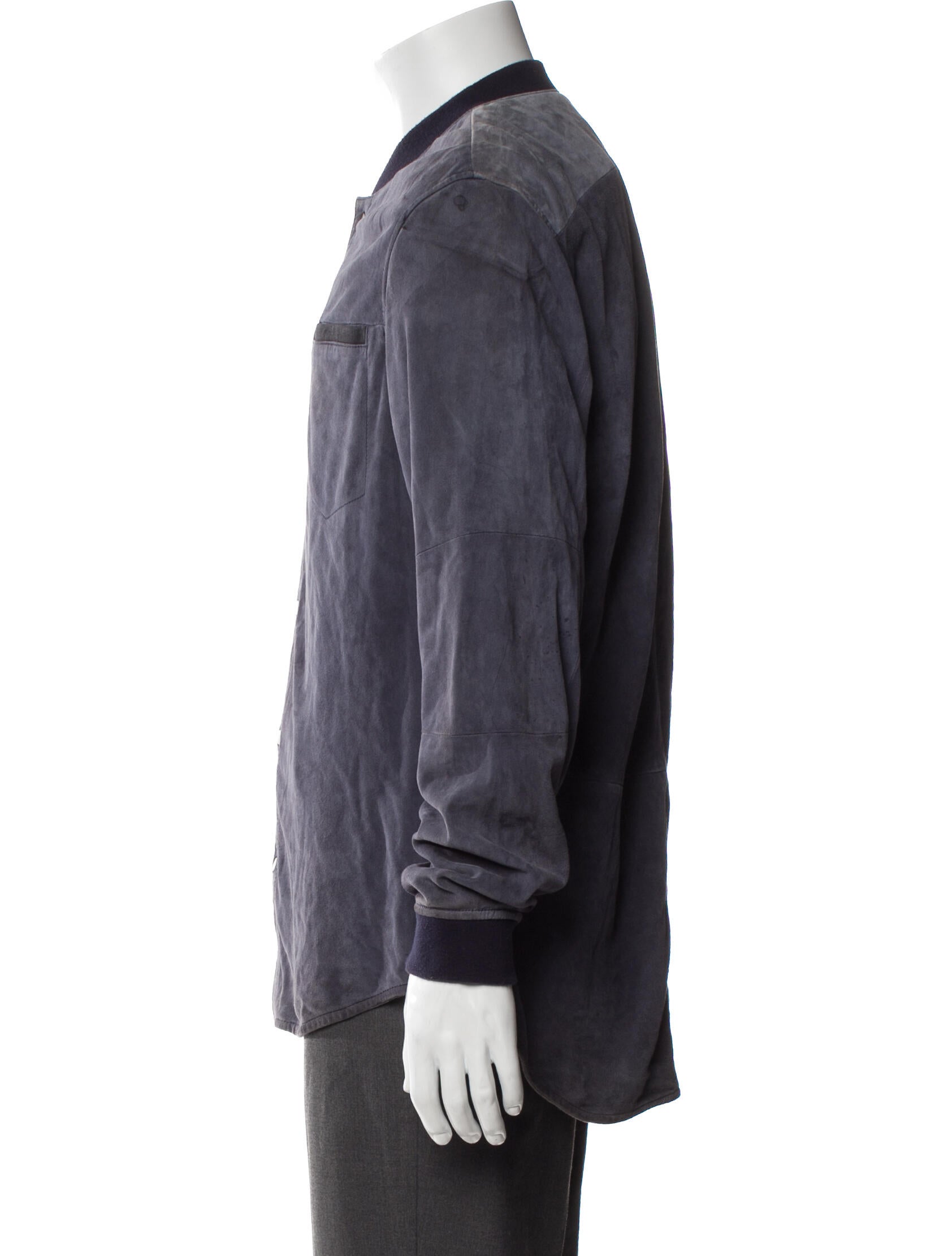 Vince Goat Leather Denim Jacket