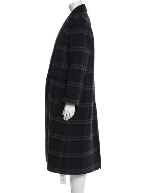 Vince Wool Plaid Print Coat