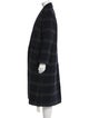 Vince Wool Plaid Print Coat