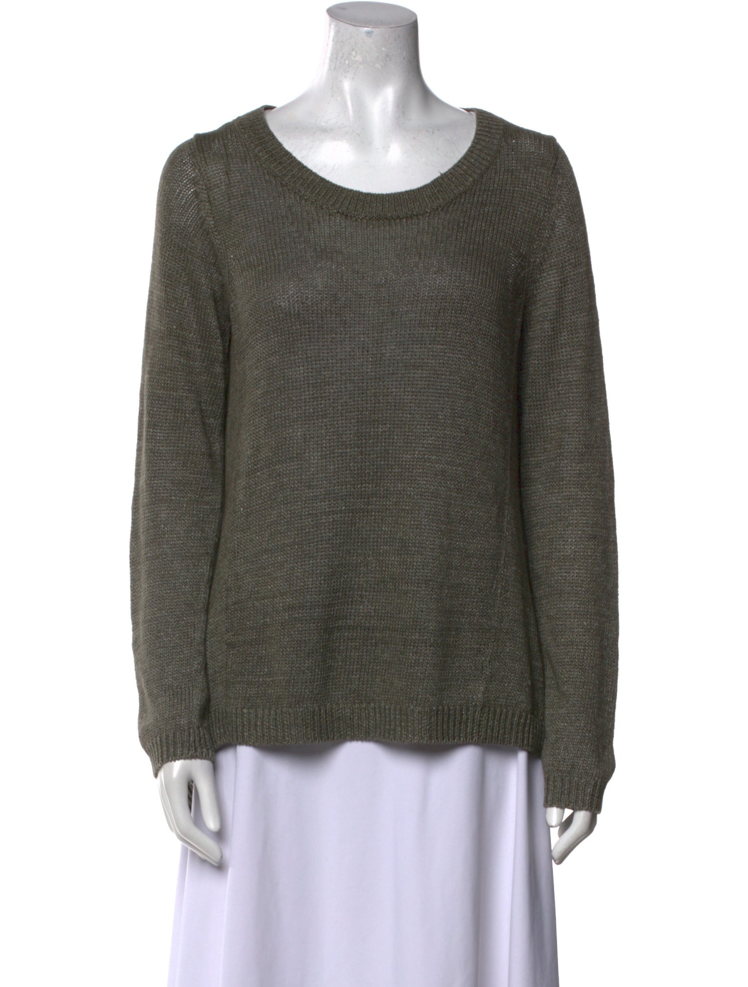 Vince Linen Scoop Neck Sweater