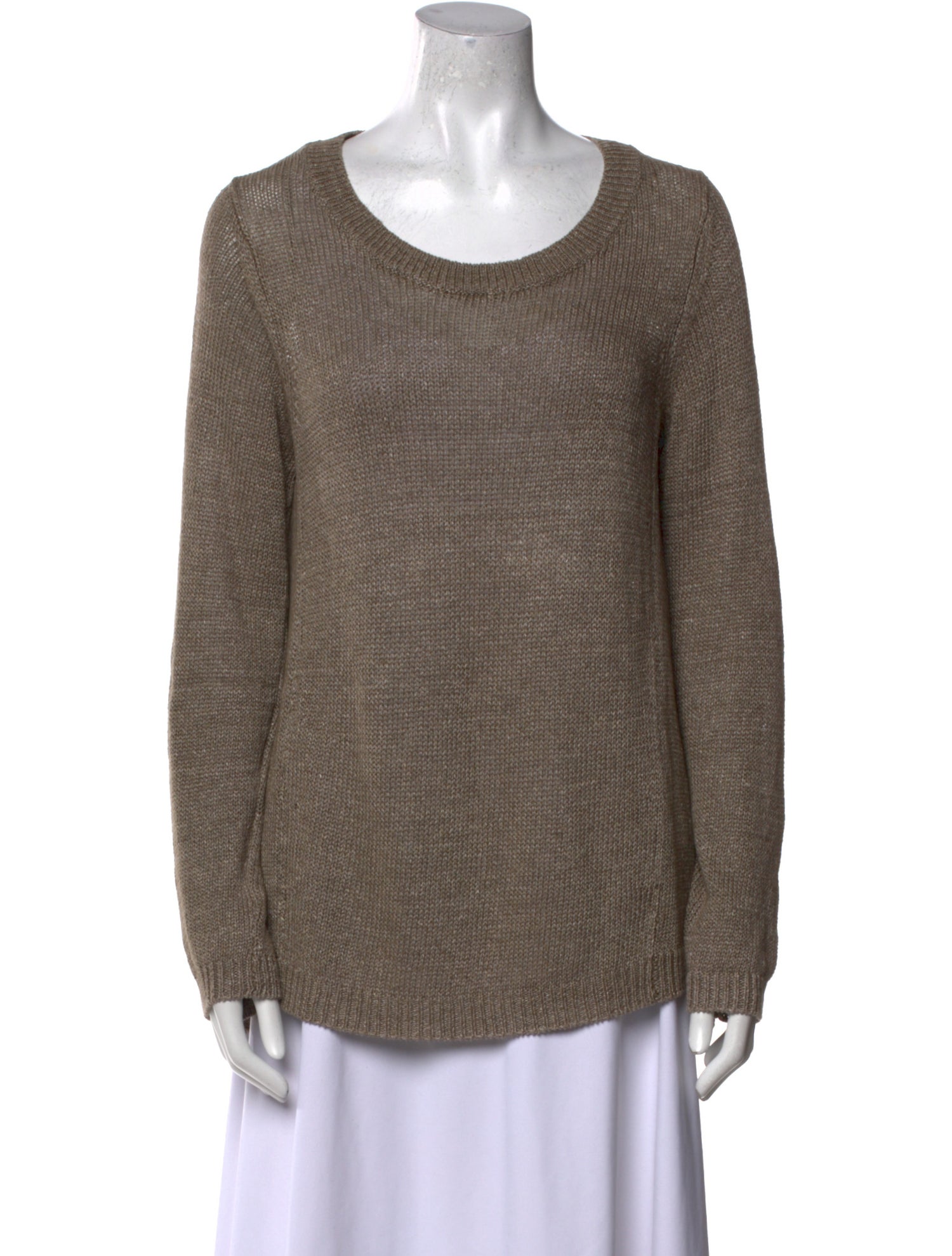 Vince Linen Scoop Neck Sweater