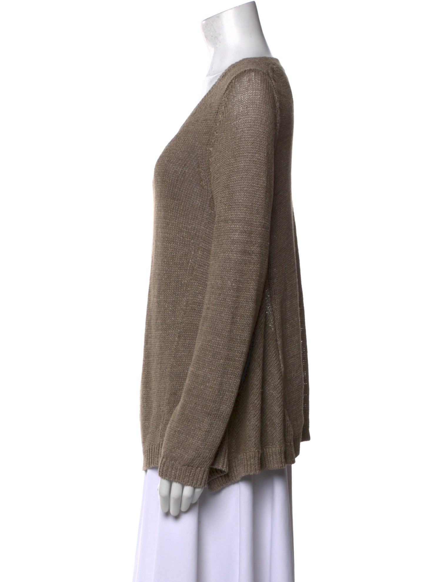 Vince Linen Scoop Neck Sweater