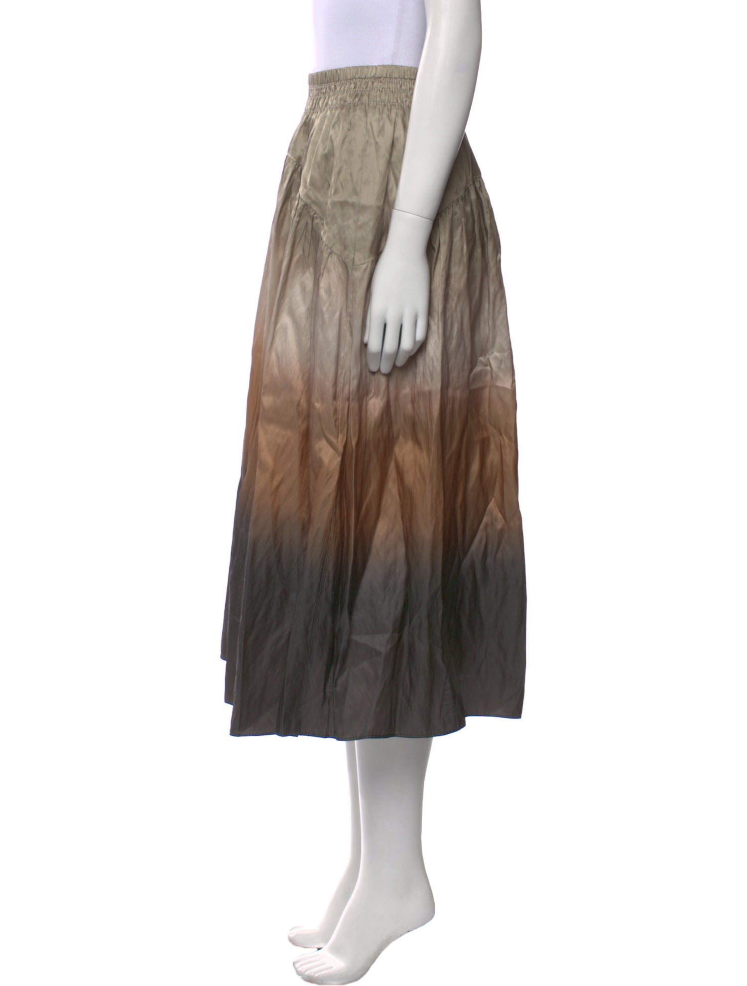 Vince Ruffle Embellishment Midi Length Skirt