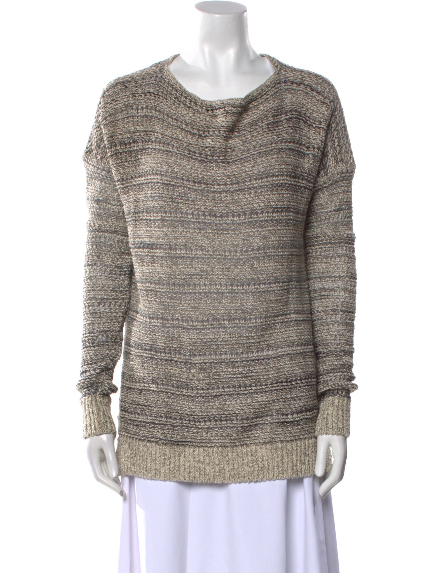 Vince Striped Scoop Neck Sweater