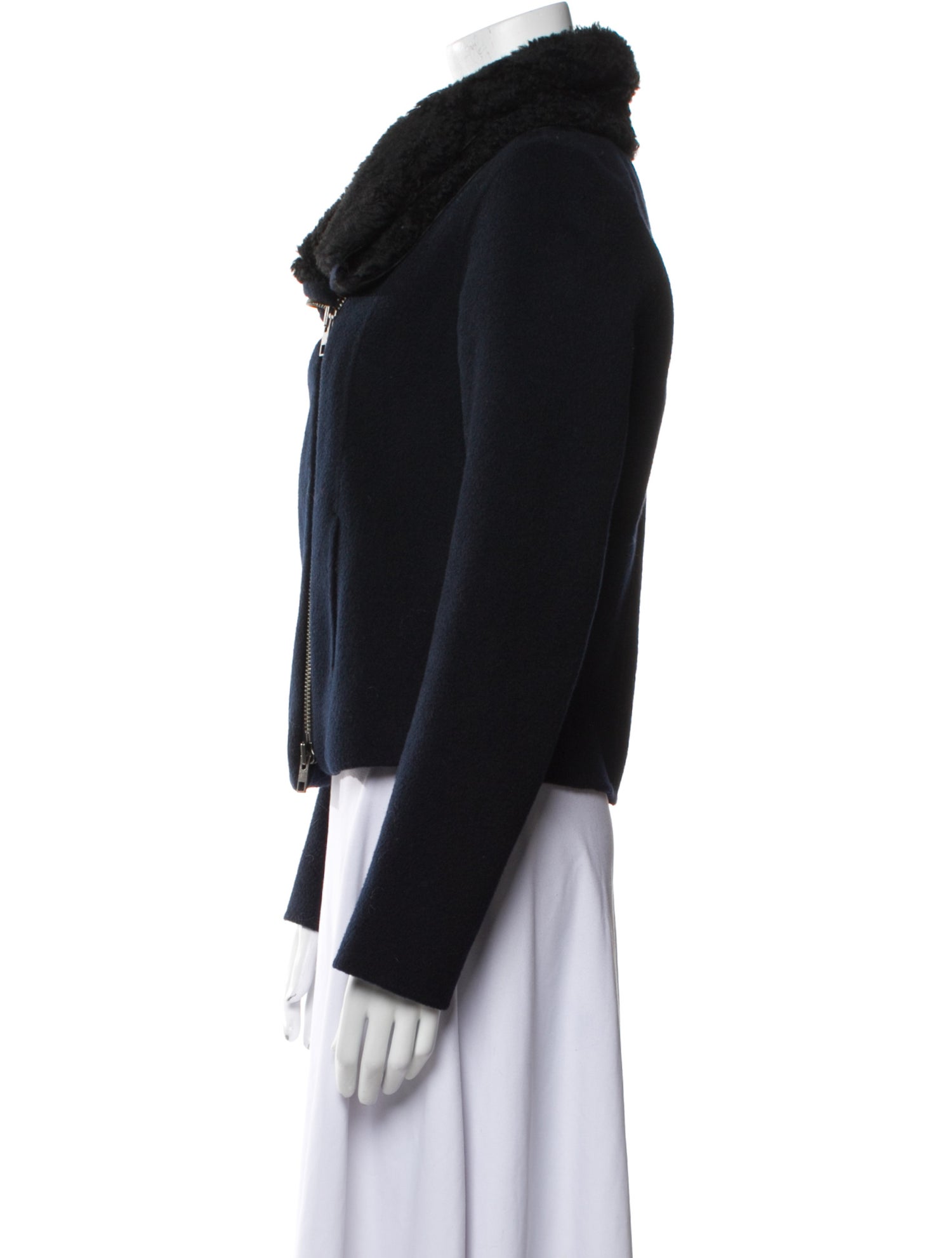 Vince Wool Faux Fur Jacket