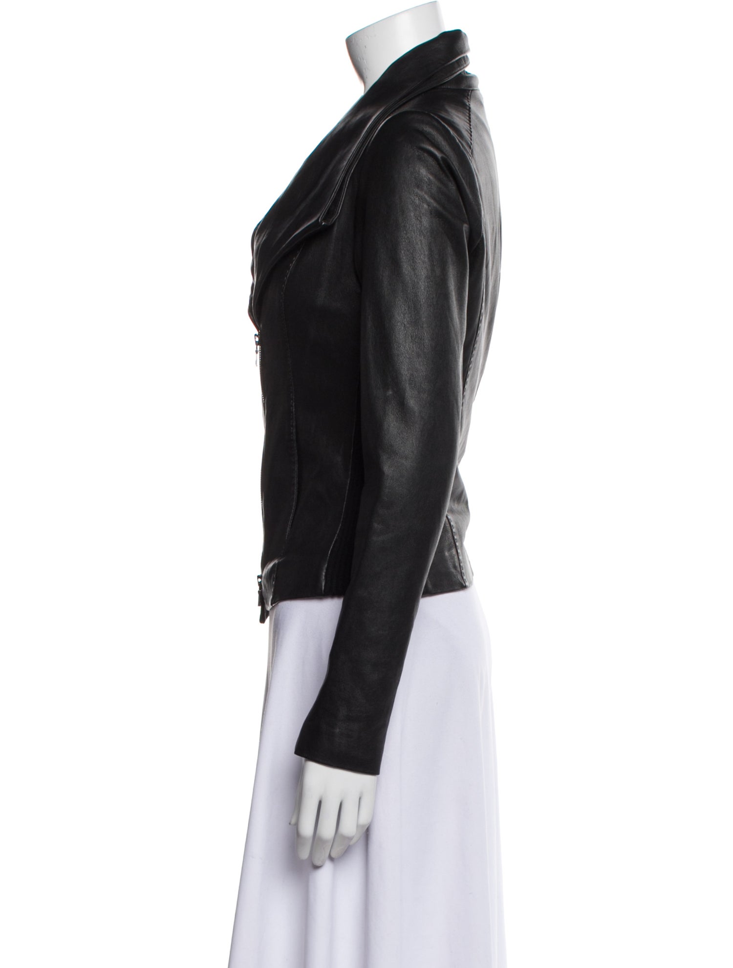 Vince Lamb Leather Biker Jacket