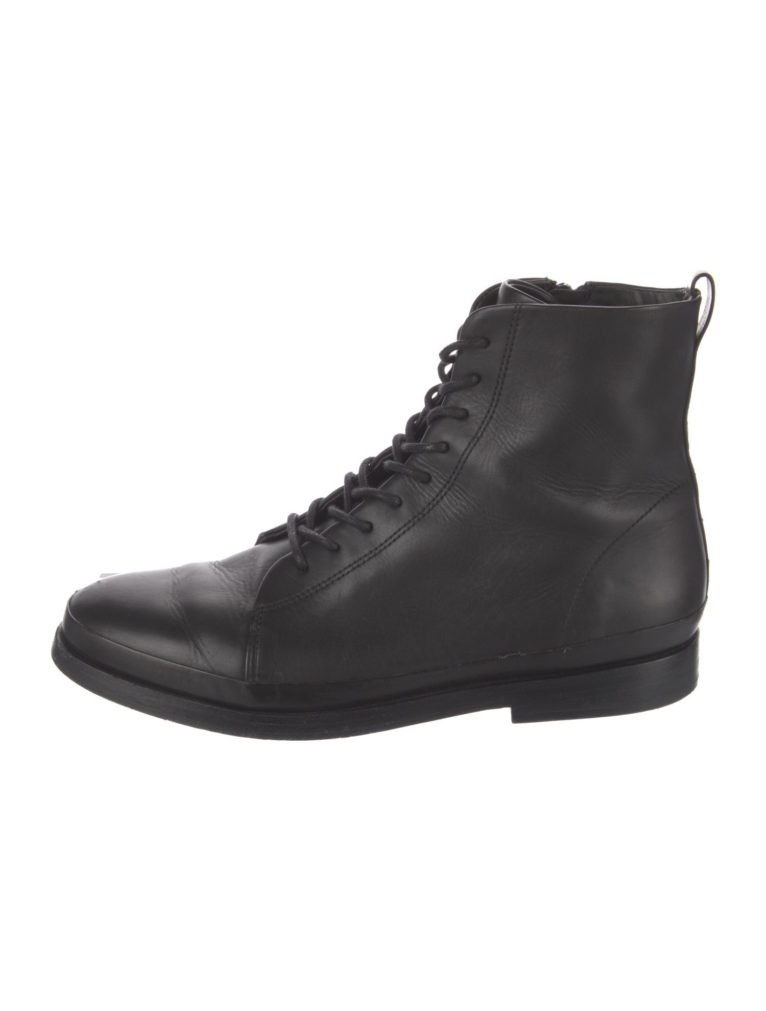 Vince Leather Combat Boots