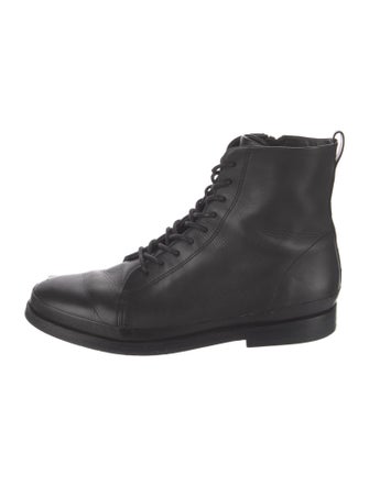Vince Leather Combat Boots
