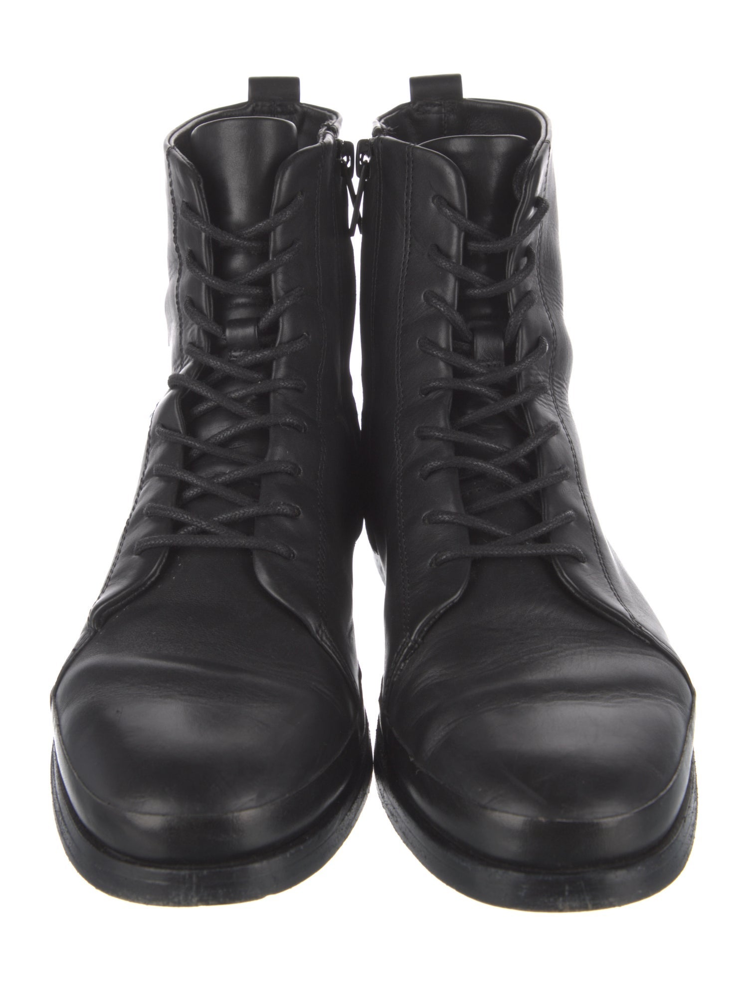 Vince Leather Combat Boots