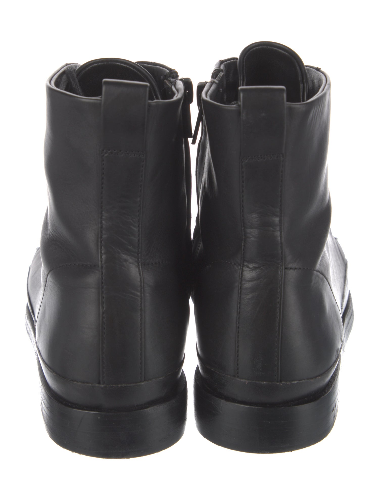 Vince Leather Combat Boots