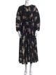 Vince Floral Print Long Dress