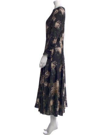 Vince Floral Print Long Dress