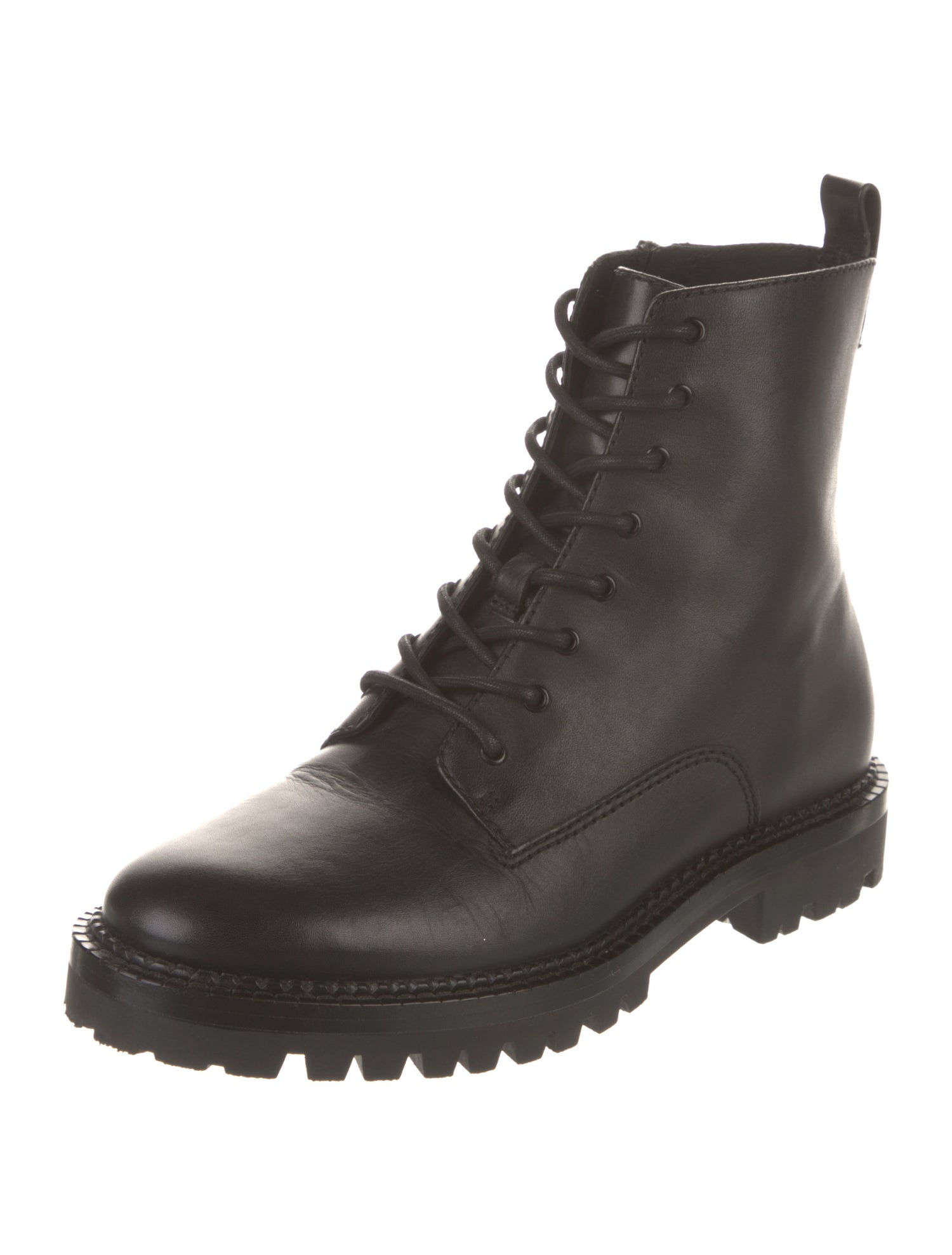 Vince Leather Combat Boots