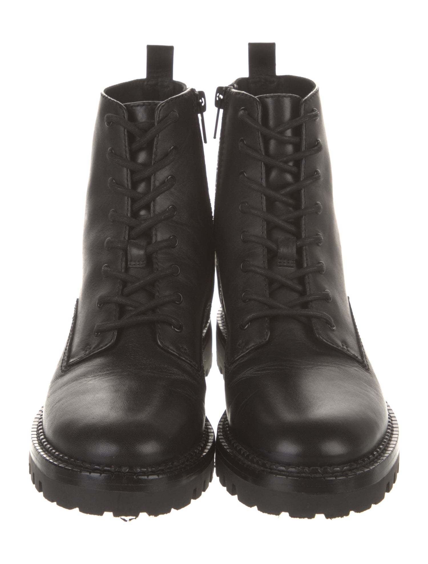 Vince Leather Combat Boots