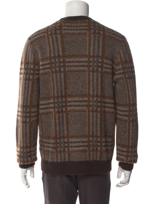 Vince Plaid Print Crew Neck Pullover