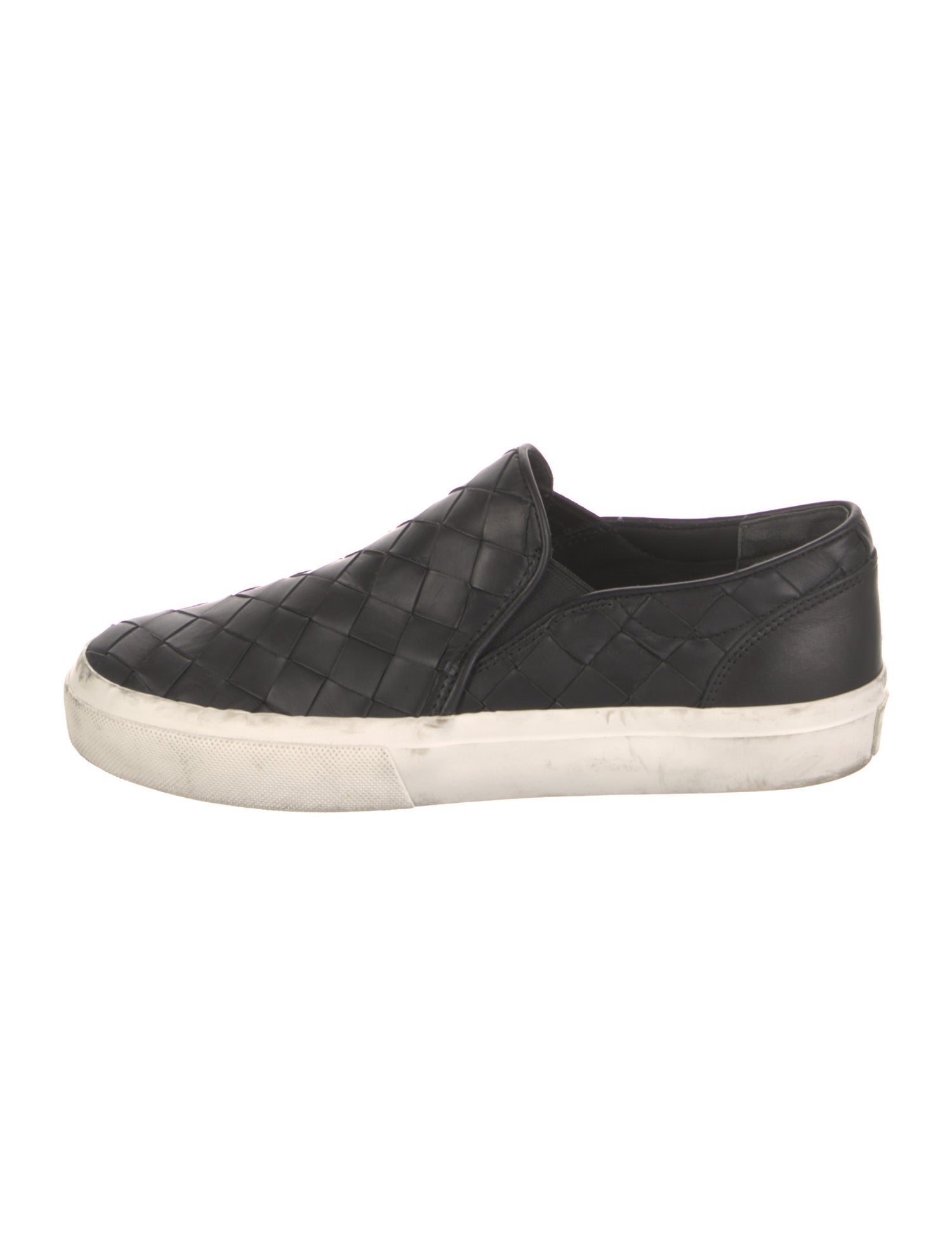 Vince Leather Braided Accents Sneakers