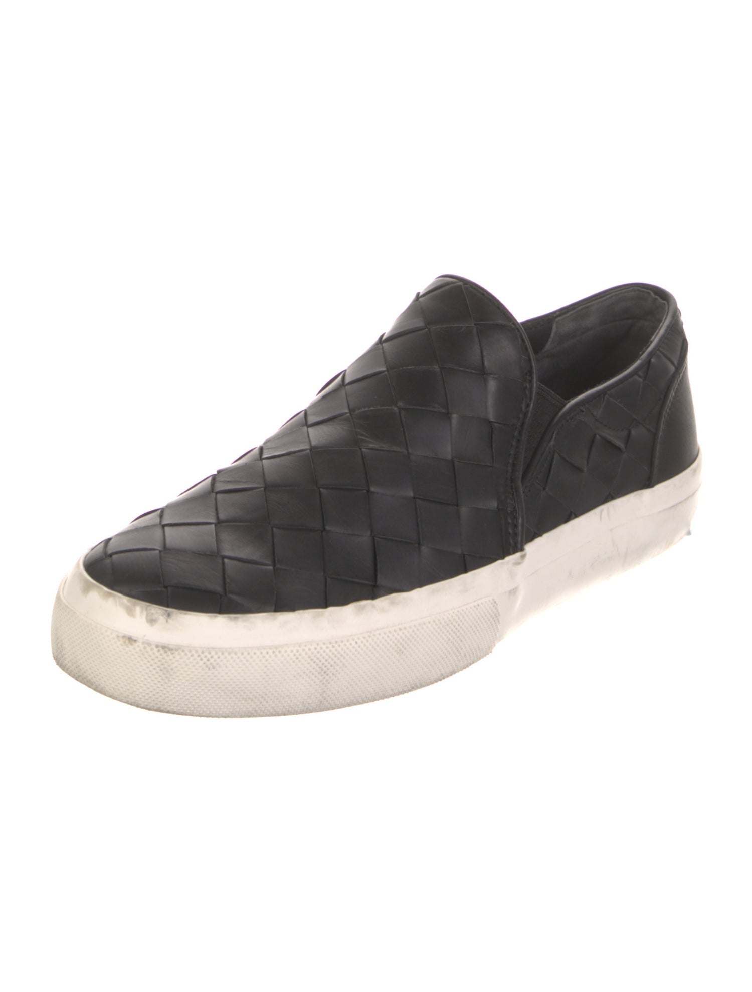 Vince Leather Braided Accents Sneakers