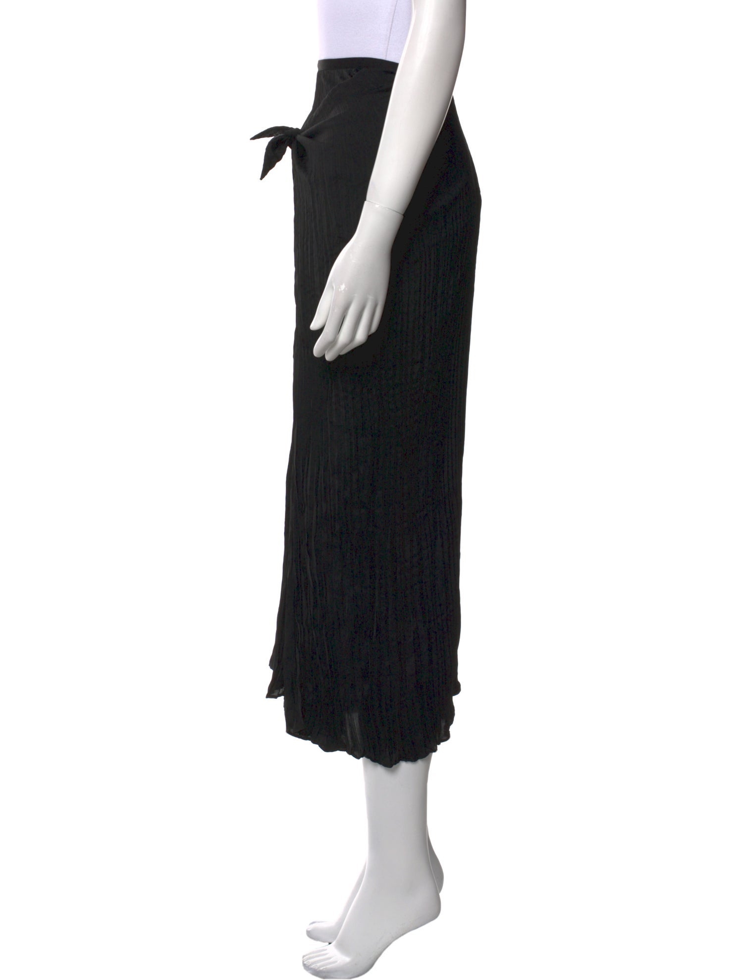 Vince Pleated Accents Midi Length Skirt