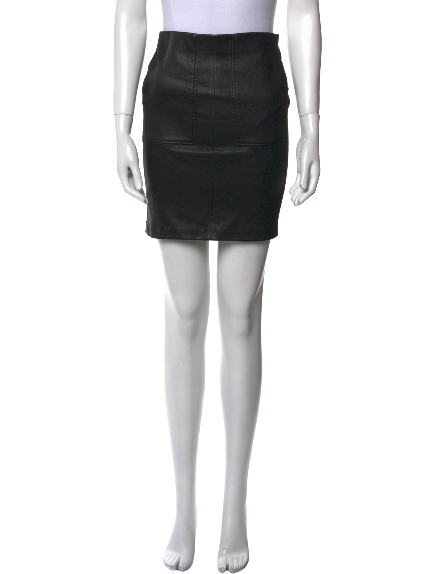 Vince Leather Mini Skirt